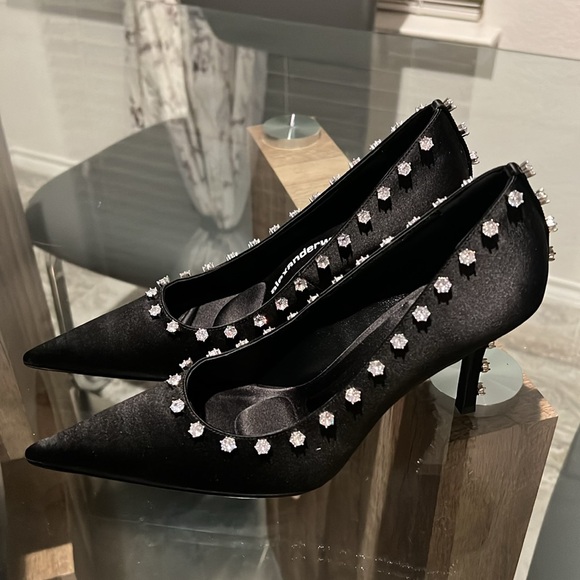 Alexander Wang Delphine 85 Crystal Stud Pump, Black Size 37.5 New + DustBag $895 - Picture 11 of 16